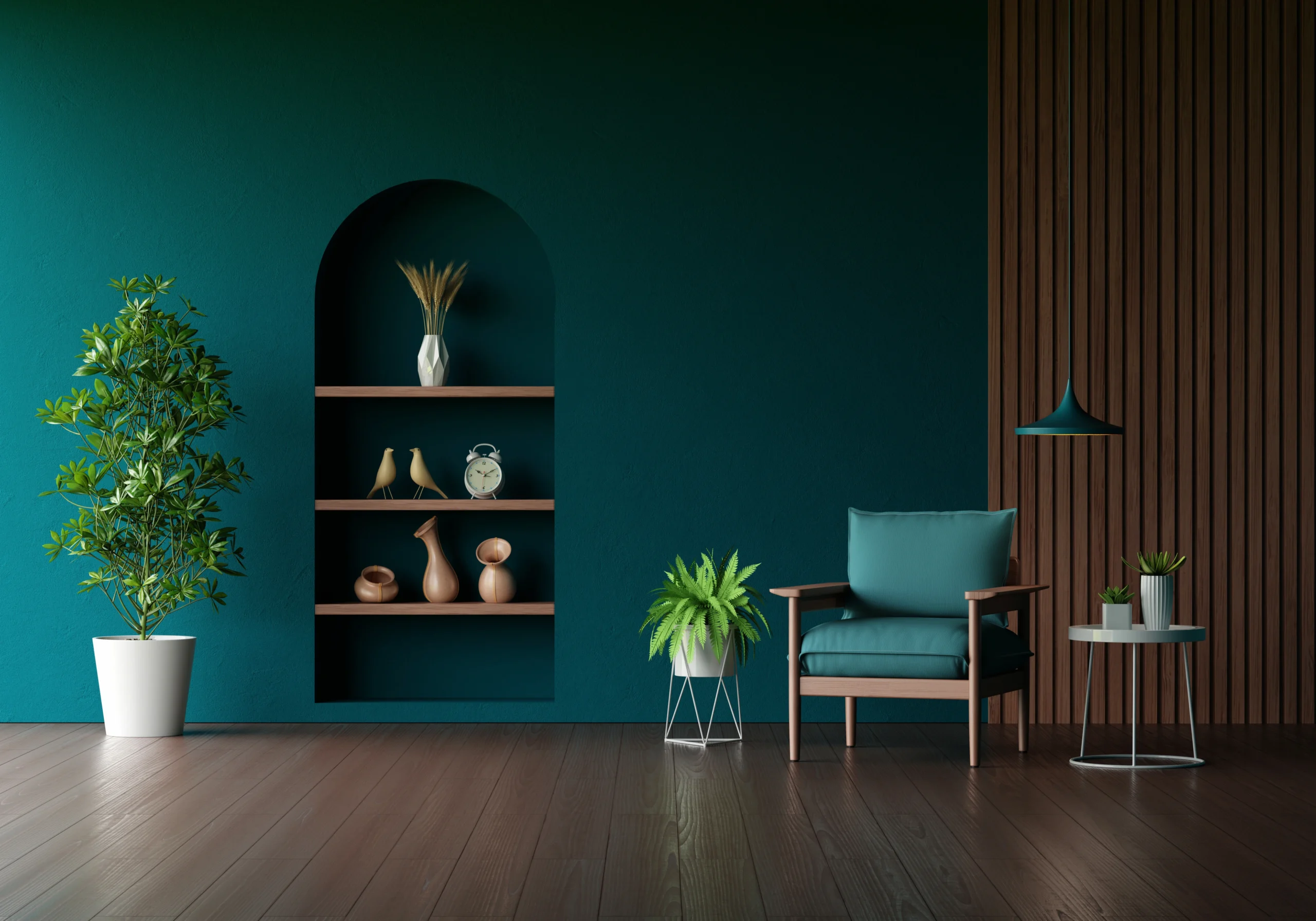 Green Living room decor