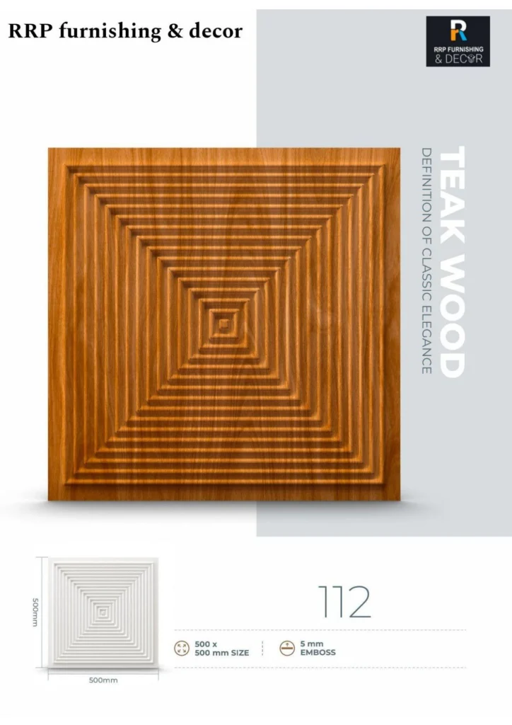 Teak Wood 3d texture panel